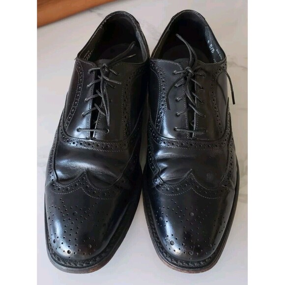 Bostonian Men's Wingtip Oxford Dress Shoes Size 8 (D/B) Leather Black - Picture 6 of 9
